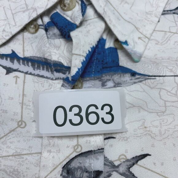 2005 Columbia PFG FMTI Button Up White Short Sleeve Fishing Fish Shirt Mens XL - Picture 8 of 8